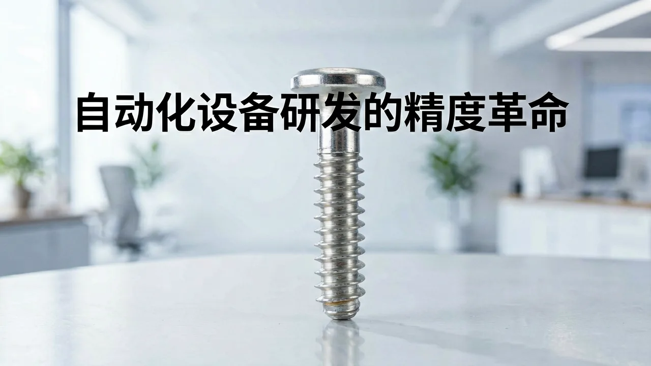 从一颗螺丝到整条产线,自动化设备研发的精度革命